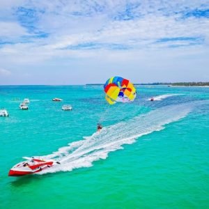 Punta Cana Area: Party Cruise with Parasailing and Open Bar
