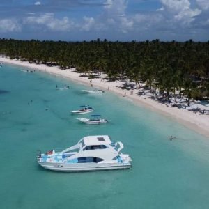 From Punta Cana: Saona and Mano Juan Day Trip by Catamaran